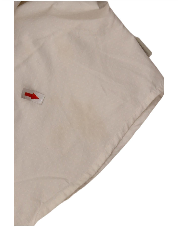 EDDIE BAUER Γυναικείο πουκάμισο μπλούζα UK 10 Small White Spotted Nylon