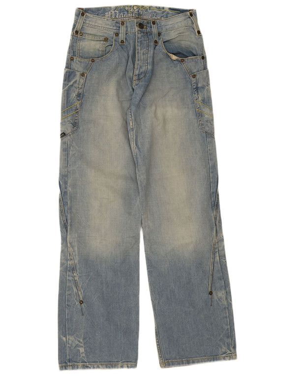 Mogul Mens Cargo Loose Jeans W28 L33 Μπλε βαμβακερό