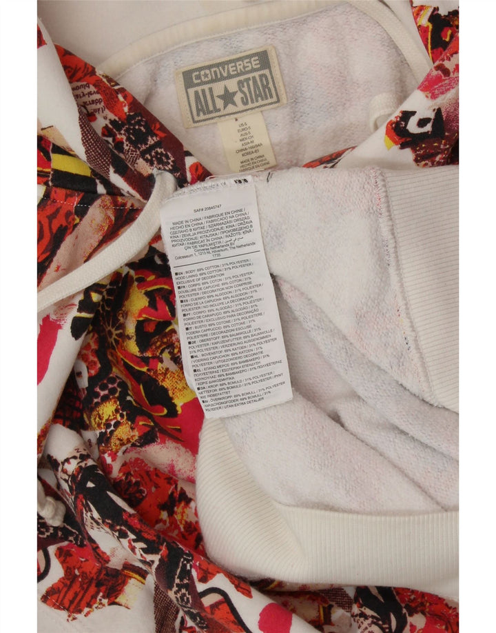 CONVERSE Womens Abstract Pattern Hoodie Jumper UK 10 Small πολύχρωμο