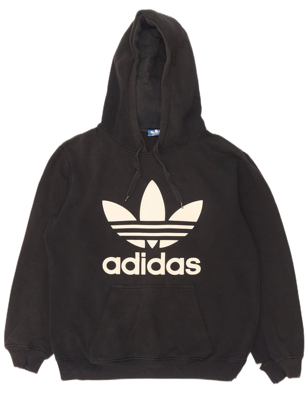 Ανδρικό γραφικό κουκούλα Adidas Μικρό μαύρο βαμβακερό
