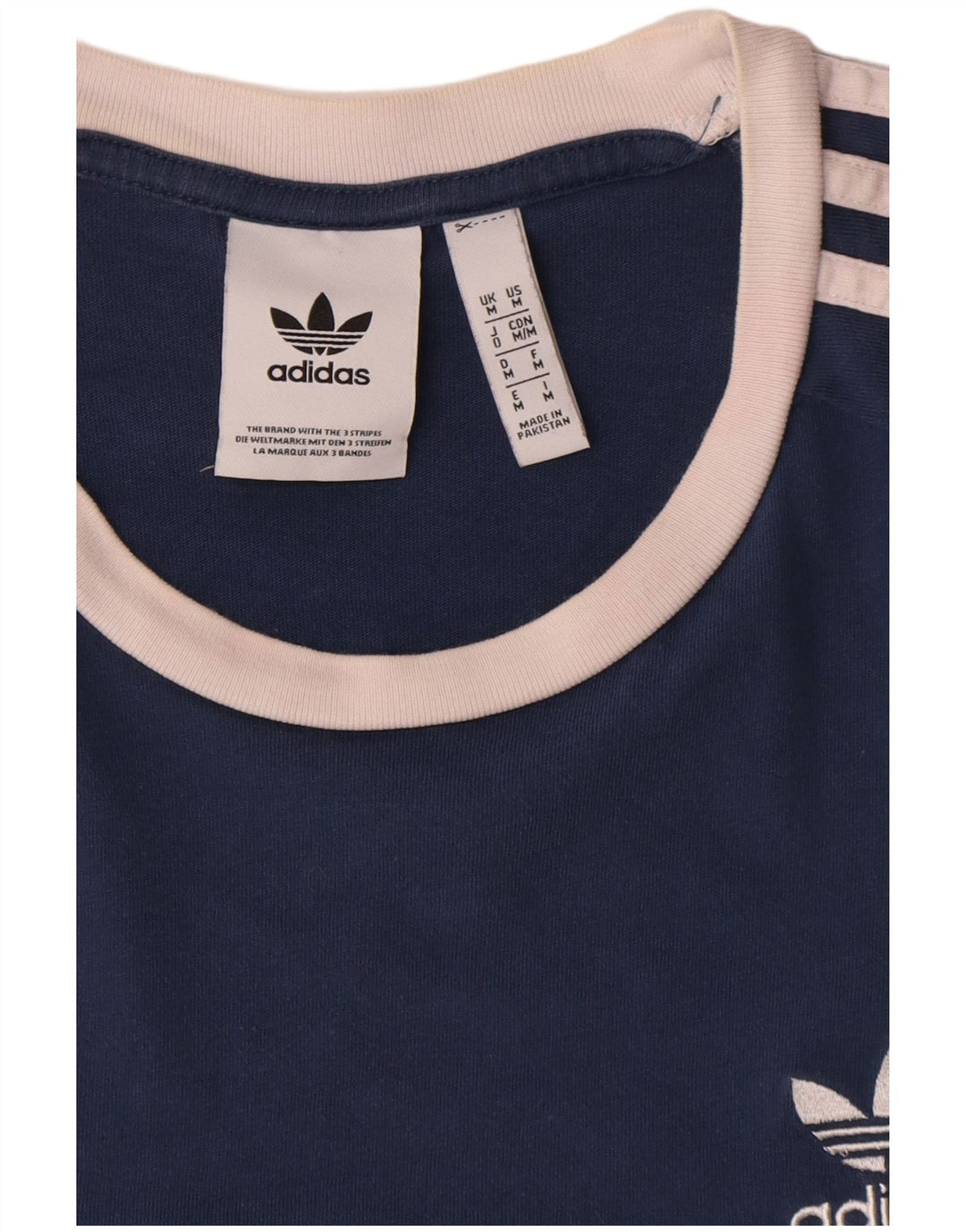 Ανδρικό T-Shirt Adidas Top Βαμβακερό μεσαίο Navy Blue