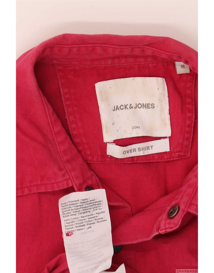 Jack & Jones Ανδρικό τζιν πουκάμισο Medium Pink Cotton