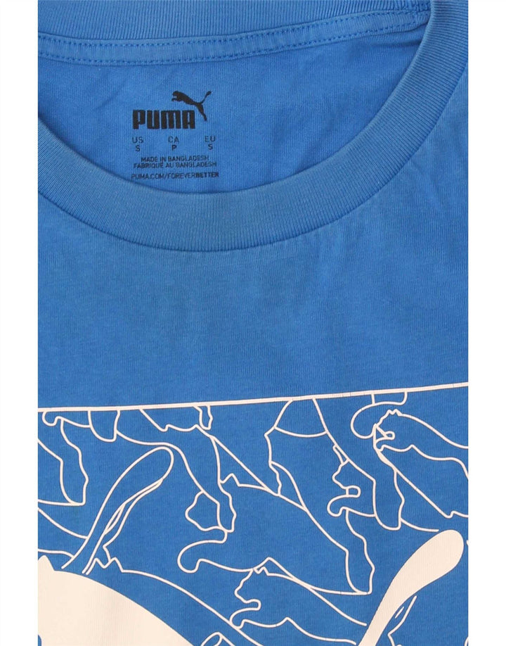 Ανδρικό γραφικό μπλουζάκι Puma τοπ μικρό μπλε