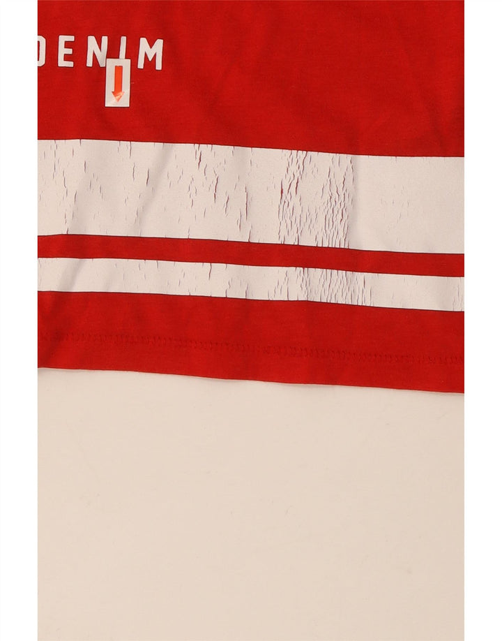 Ανδρικό γραφικό T-Shirt Tommy Hilfiger Top Μεσαίο κόκκινο βαμβακερό