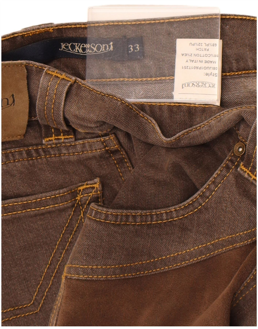 Jeckerson Ανδρικό Slim Jeans W33 L31 Καφέ βαμβακερό