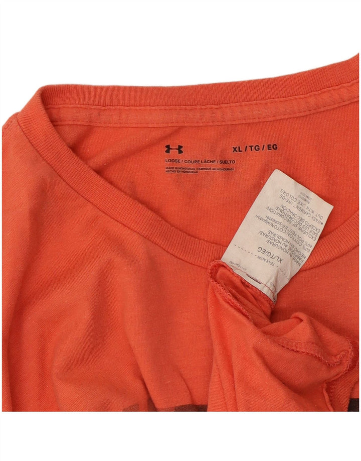 Ανδρικό γραφικό μπλουζάκι UNDER Armour Top XL Πορτοκαλί βαμβακερό