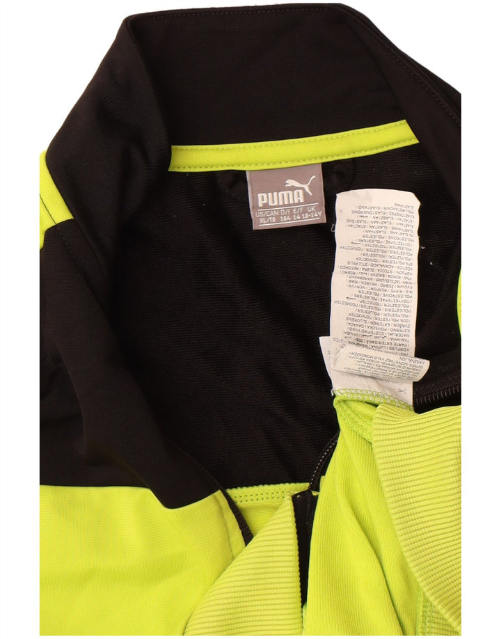 Μπουφάν Puma Boys αθλητική φόρμα 13-14 ετών κίτρινο πολύχρωμο πολυεστέρα