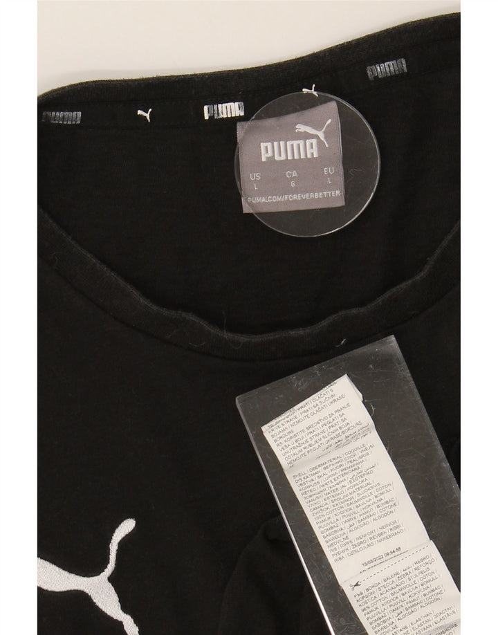 PUMA Mens T-Shirt Top Large Black Cotton Vintage Puma and Second-Hand Puma from Messina Hembry 