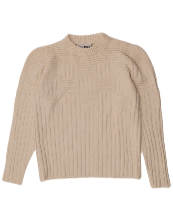 Γυναικείο πουλόβερ Bikkembergs Crew Neck Jumper UK 12 Medium Off White