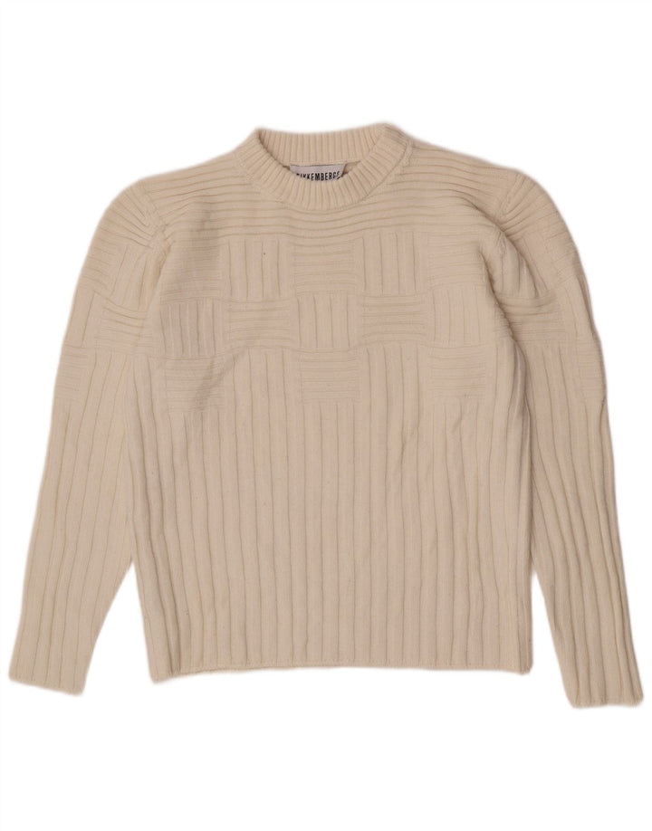 Γυναικείο πουλόβερ Bikkembergs Crew Neck Jumper UK 12 Medium Off White