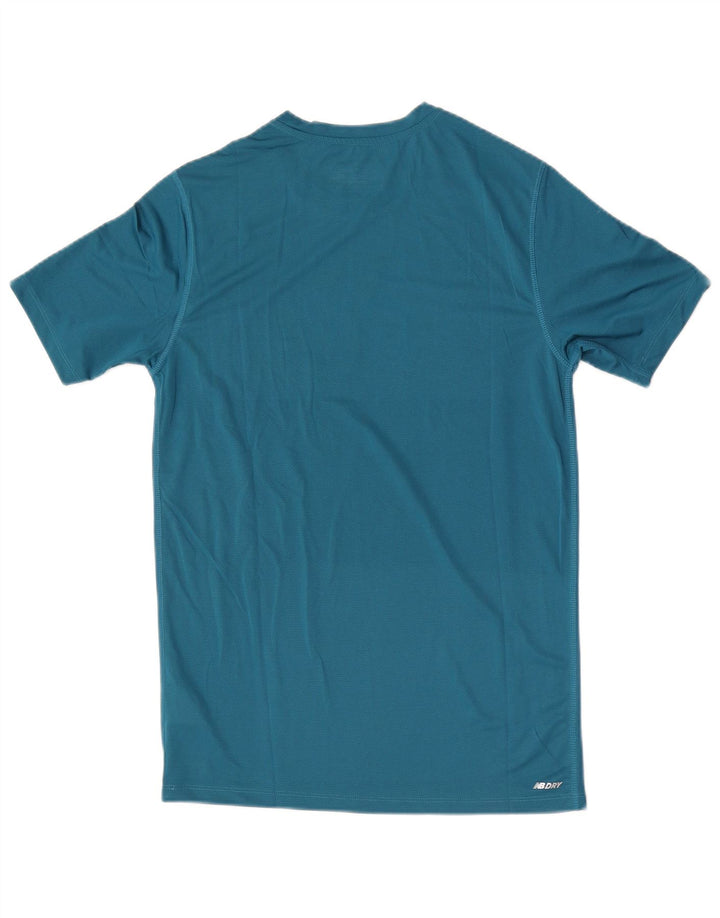 Ανδρικό γραφικό μπλουζάκι New Balance Top Small Blue Polyester