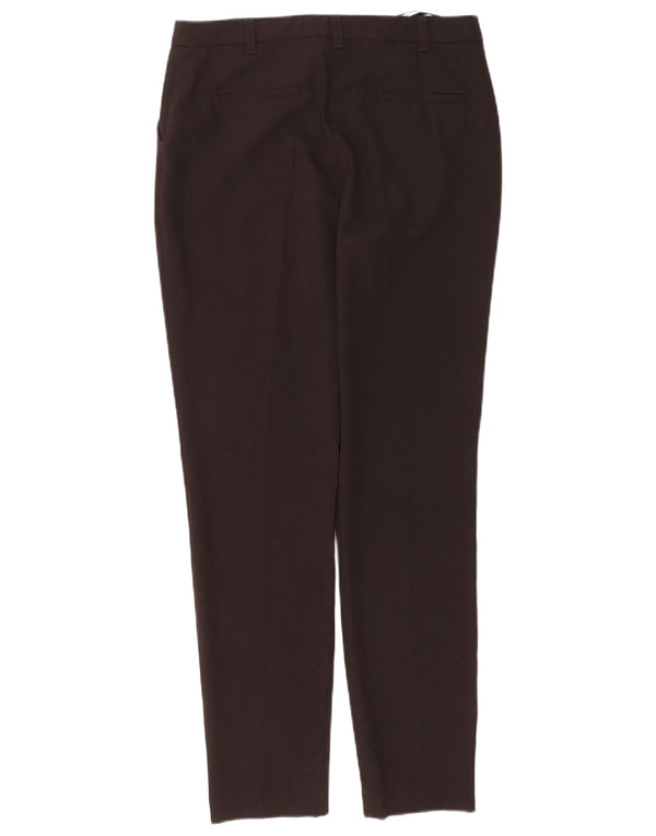 Topshop Womens Slim Fit Suit Trousers UK 10 Small W28 L30 Brown Polyester