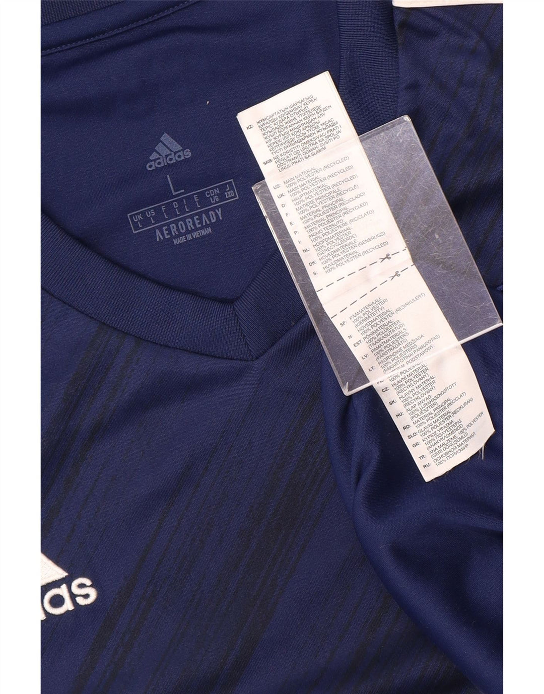 Adidas Ανδρικό T-Shirt Aeroready Top Large Navy Blue Polyester