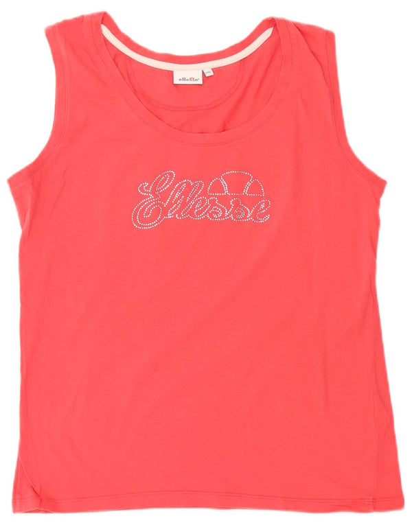 Ellesse Γυναικείο Γραφικό Γιλέκο Τοπ UK 20 2XL Ροζ Βαμβακερό