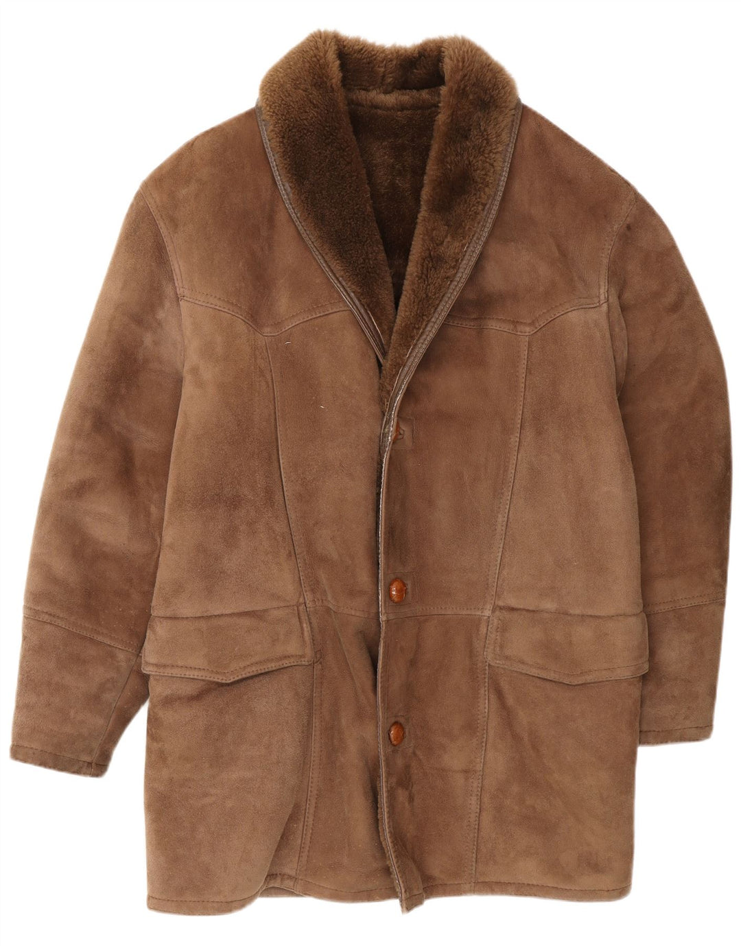 Carieri&Carieri Ανδρικό Πανωφόρι Shearling IT 46 Small Brown