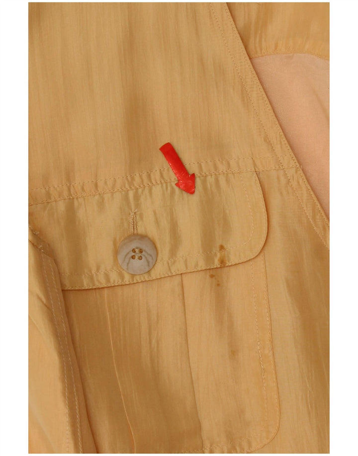 Krizia Γυναικεία Αμάνικη Ζακέτα IT 40 Small Yellow Silk