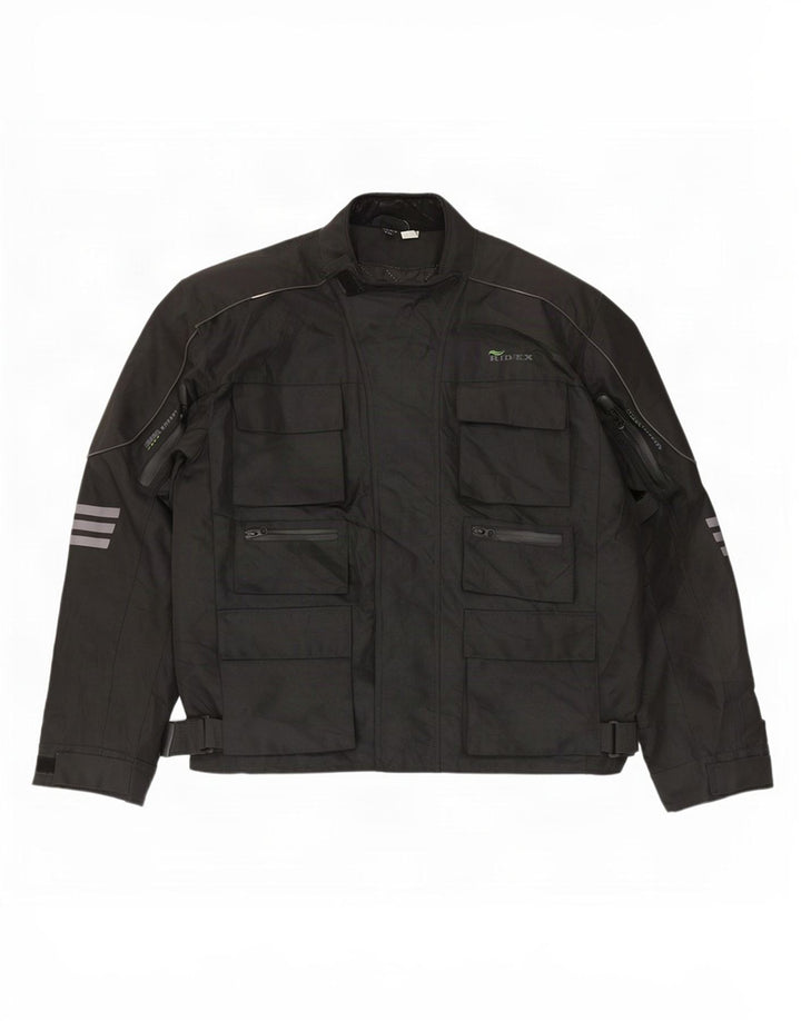 Ridex Mens Racer Jacket UK 44 2XL Μαύρο