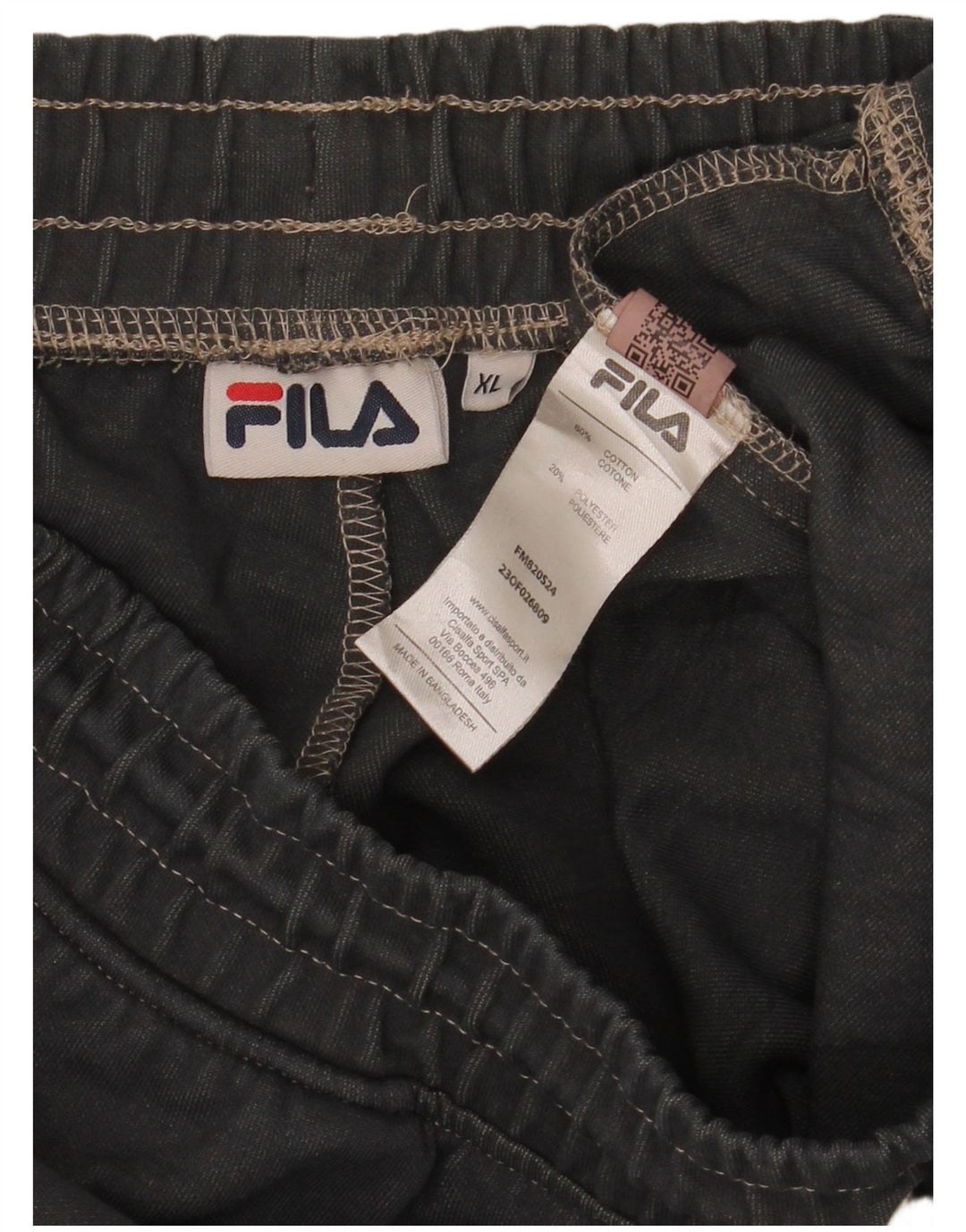 Ανδρική φόρμα Fila Παντελόνι XL Γκρι ριγέ βαμβακερό