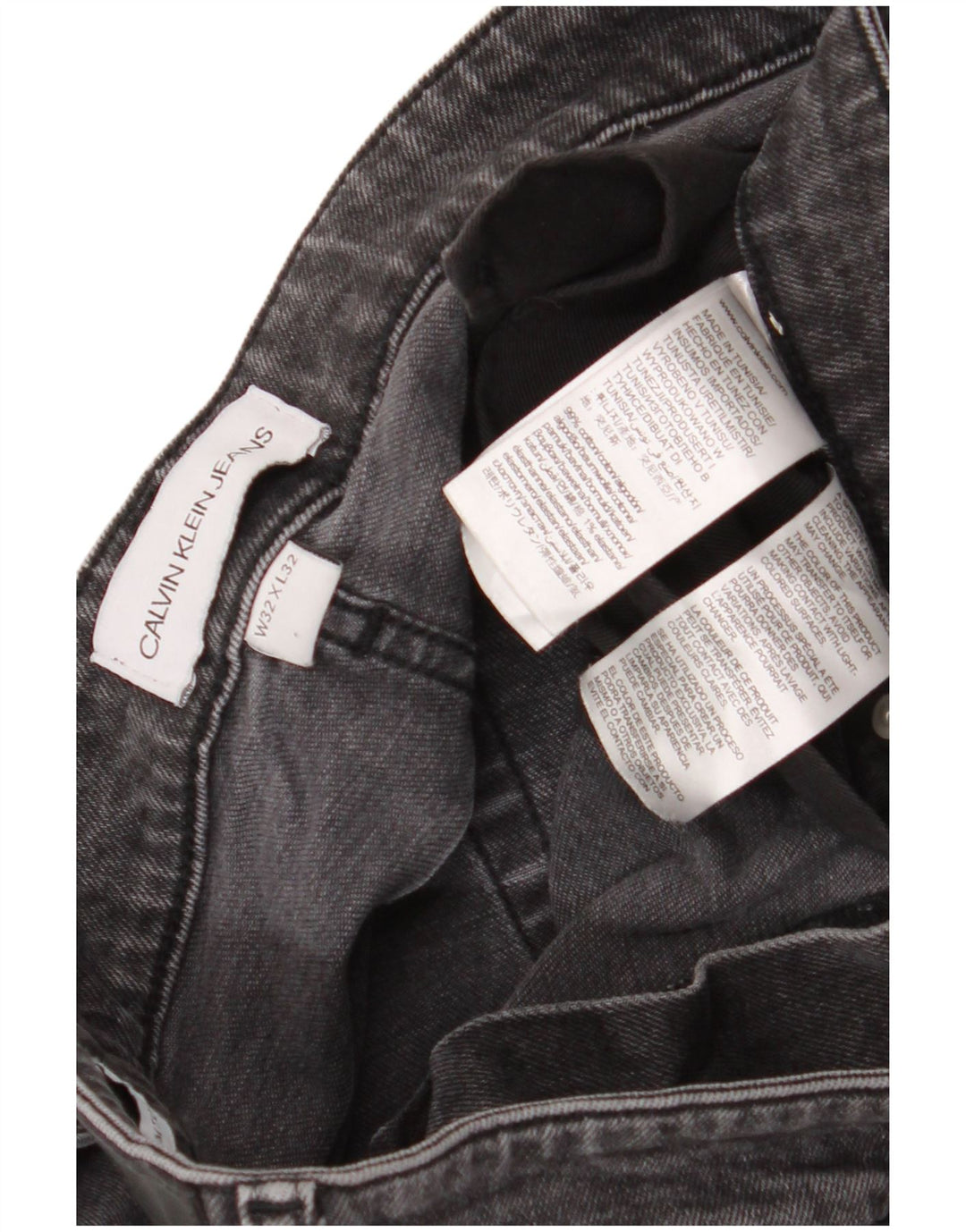 Calvin Klein Ανδρικό Slim Jeans W32 L32 Γκρι βαμβακερό
