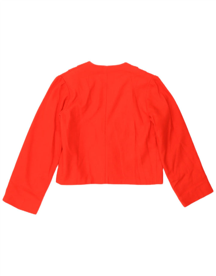 Vintage γυναικείο μπουφάν με 1 κουμπί Crop Blazer UK 8 Small Red