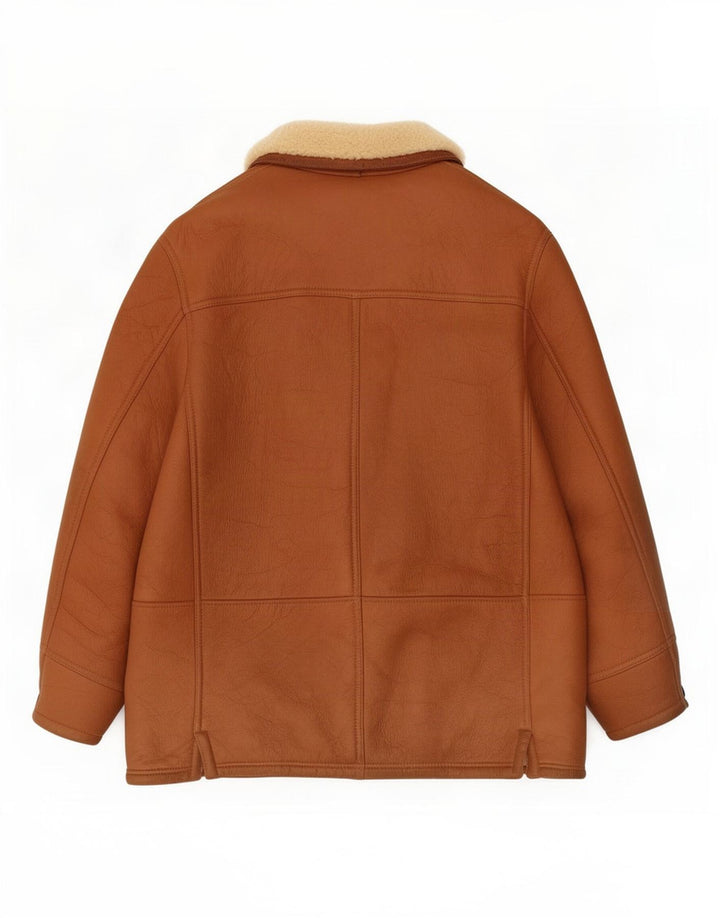 Vintage Ανδρικό Shearling Jacket IT 54 2XL Καφέ