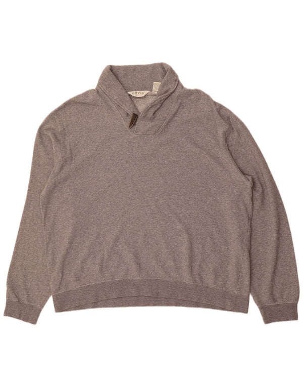 Ανδρικό φούτερ με λαιμόκοψη Orvis με σάλι Jumper XL Γκρι βαμβακερό