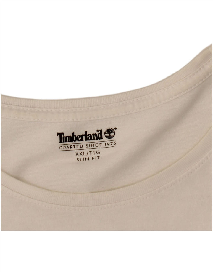 Ανδρικό T-Shirt Timberland Slim Fit Top 2XL Λευκό