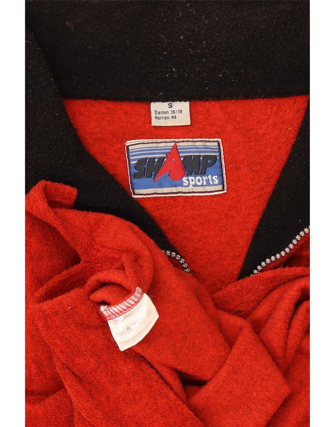 Ανδρικό Shamp Loose Fit Zip Fleece Jumper Μικρό κόκκινο πολυεστέρα
