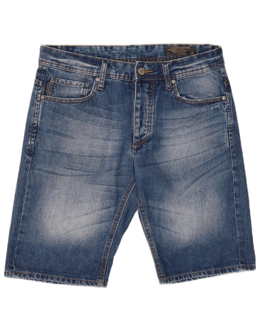 Jack & Jones Ανδρικό τζιν σορτς μεσαίο W32 μπλε βαμβακερό