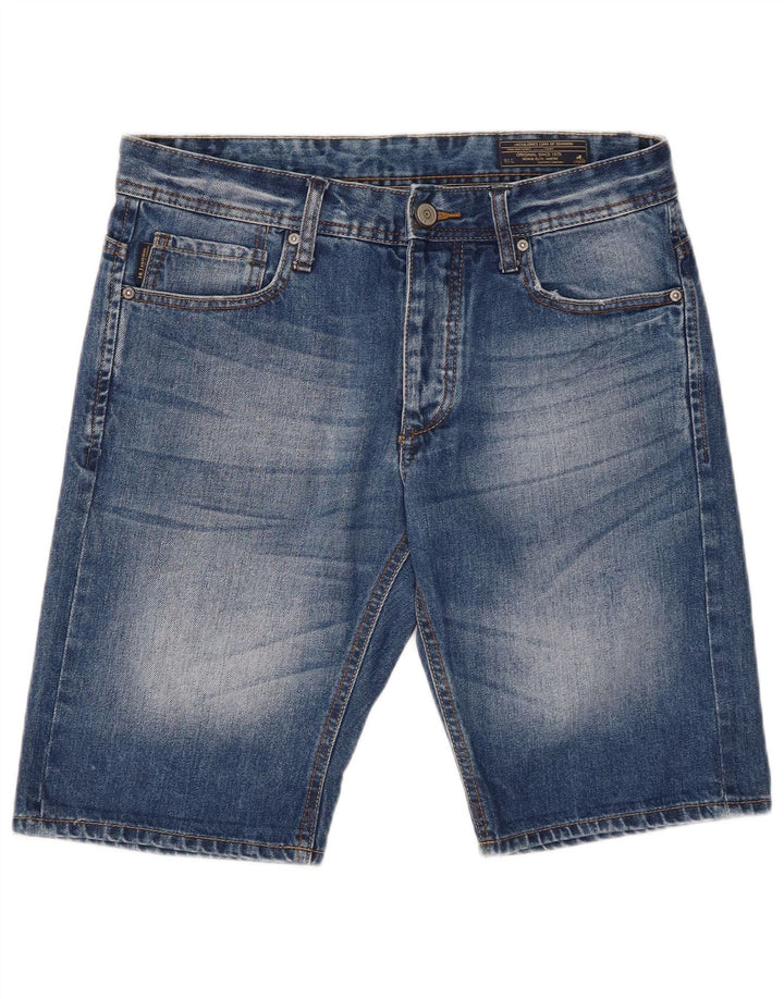 Jack & Jones Ανδρικό τζιν σορτς μεσαίο W32 μπλε βαμβακερό