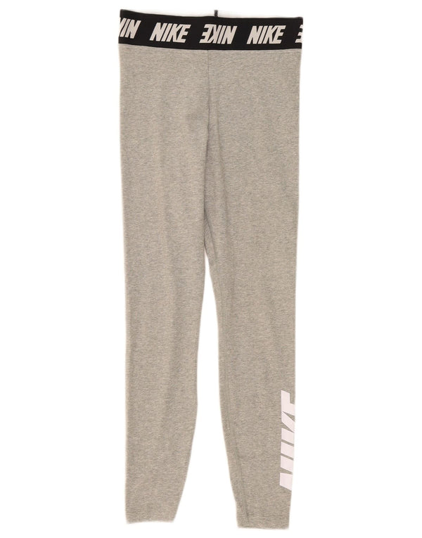 Γυναικεία γραφικά κολάν Nike UK 8 Small Grey Colourblock Βαμβακερά
