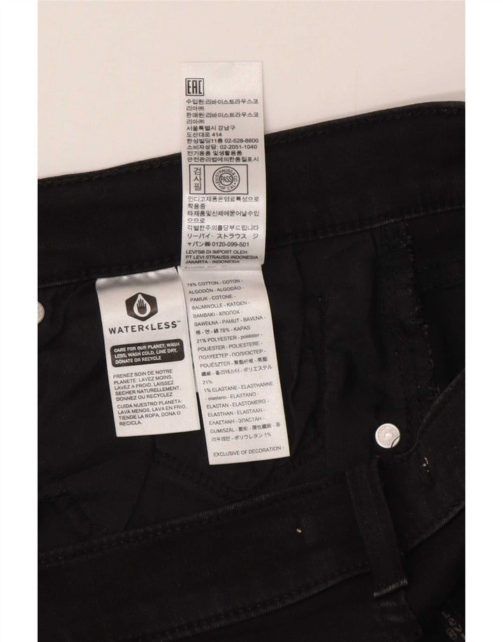 Γυναικείο τζιν κλασικό ίσιο Levi's W32 L30 μαύρο βαμβακερό