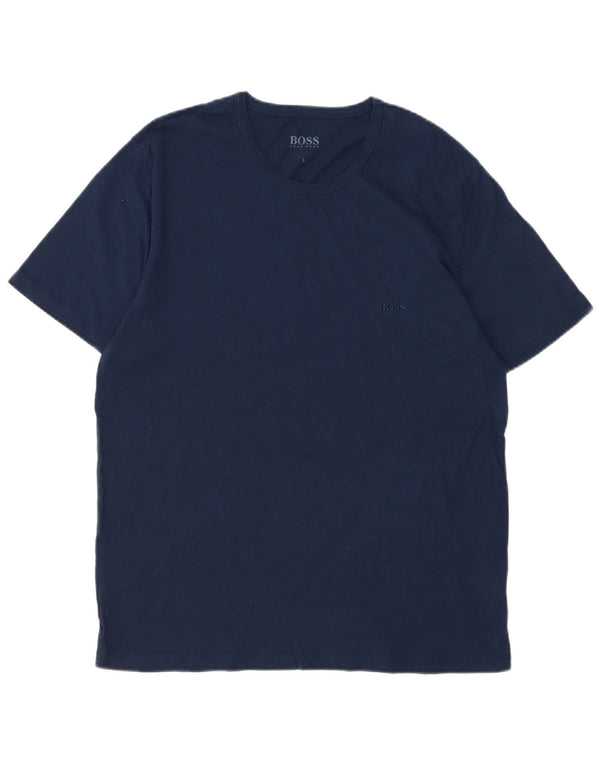 Ανδρικό T-Shirt Hugo Boss Top Large Navy Blue από βαμβάκι