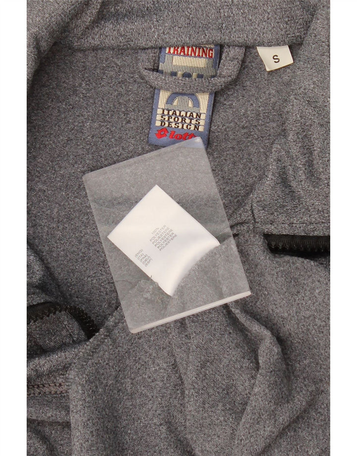 Ανδρική αθλητική φόρμα γραφικών LOTTO Top μπουφάν από πολυεστέρα με γκρι φλύκταινες