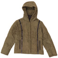 Jack Wills Γυναικείο μπουφάν με κουκούλα UK 10 Μικρό χακί ριγέ πολυεστέρα