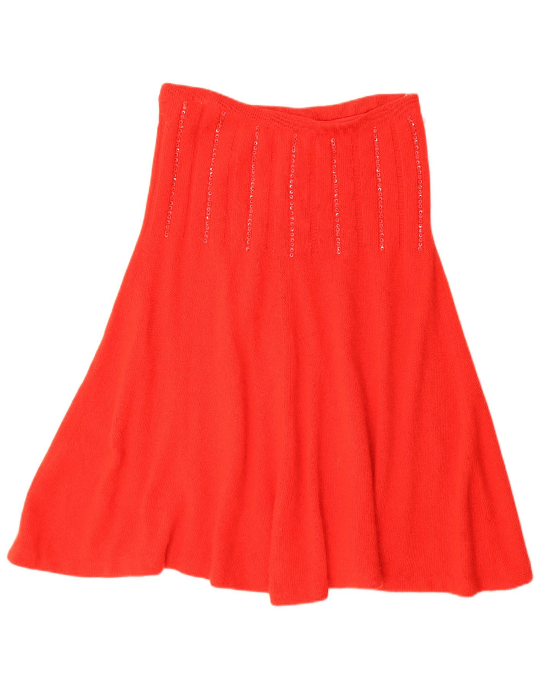 Vintage Γυναικεία Πλεκτή Φούστα IT 44 Medium W30 Red Angora