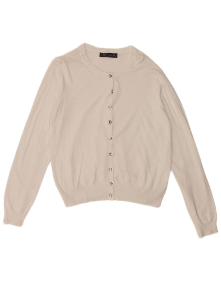 Marks & Spencer Γυναικεία ζακέτα Crop UK 12 μεσαία λευκή βισκόζη
