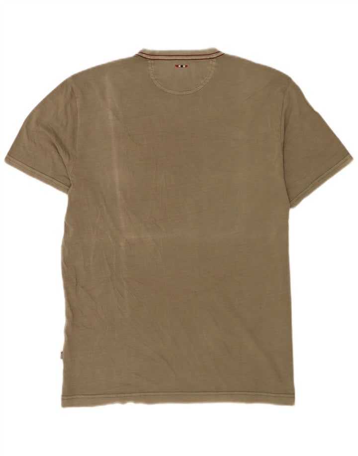 Ανδρικό Γεωγραφικό Γραφικό T-Shirt Napapijri Top Medium Khaki