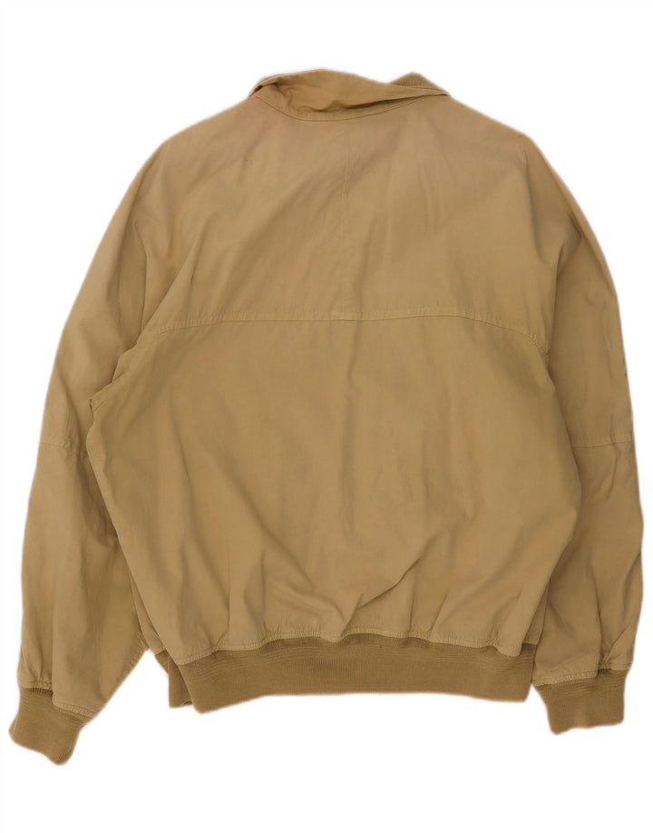 Vintage Ανδρικό Bomber Jacket UK 40 Large Beige Βαμβακερό