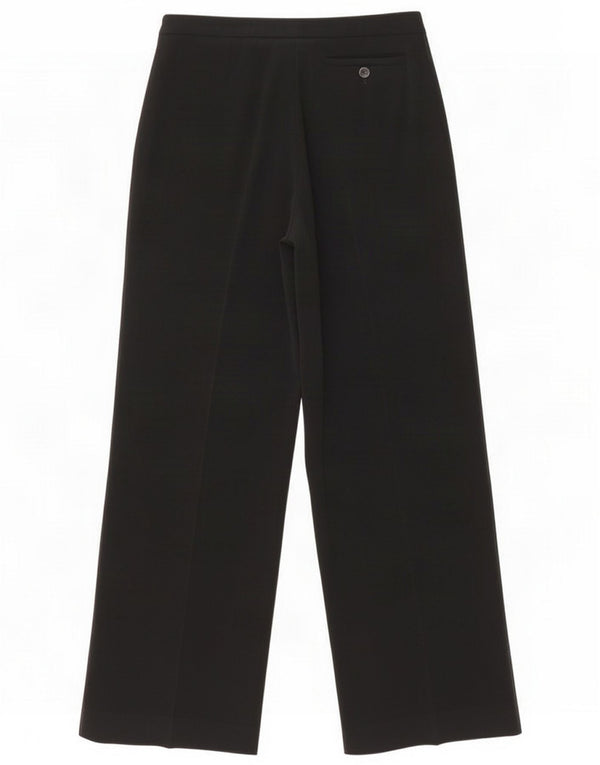 Max & Co. Womens Wide Leg Casual Trousers UK 10 Small W28 L29 Black Acetate
