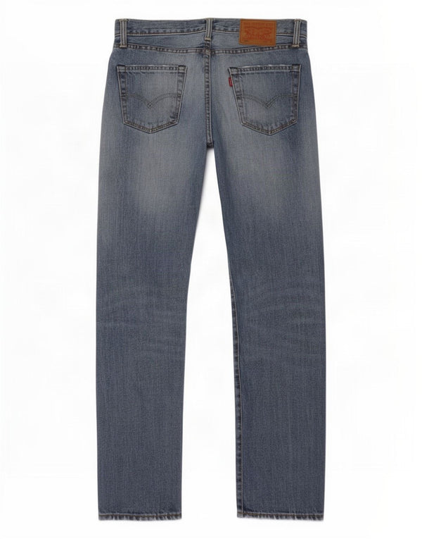 Levi's Mens 504 Straight Jeans W30 L32 Blue Cotton