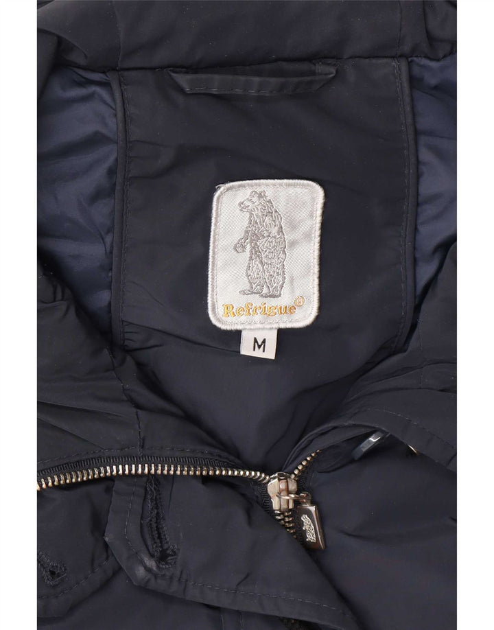 Refrigue Γυναικείο μπουφάν Parka με κουκούλα UK 38 Medium Navy Blue Polyester
