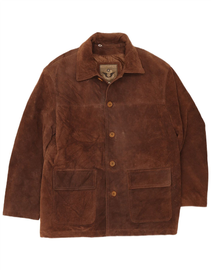 Pacific Air Forces Ανδρικό Suede Jacket IT 54 2XL Καφέ Δερμάτινο