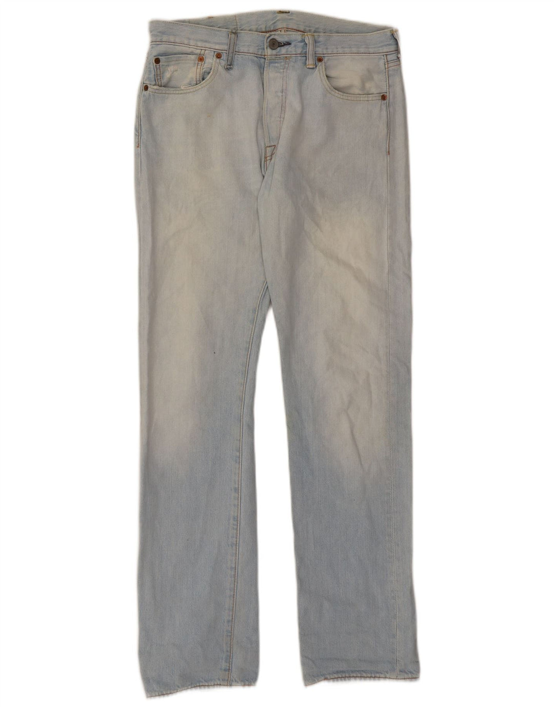 Levi's Mens 501 Straight Jeans W30 L32 Blue Cotton