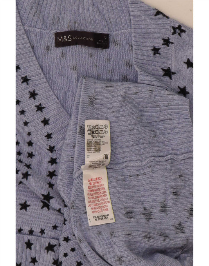 Marks & Spencer Γυναικείο πουλόβερ με λαιμόκοψη UK 12 Medium Blue