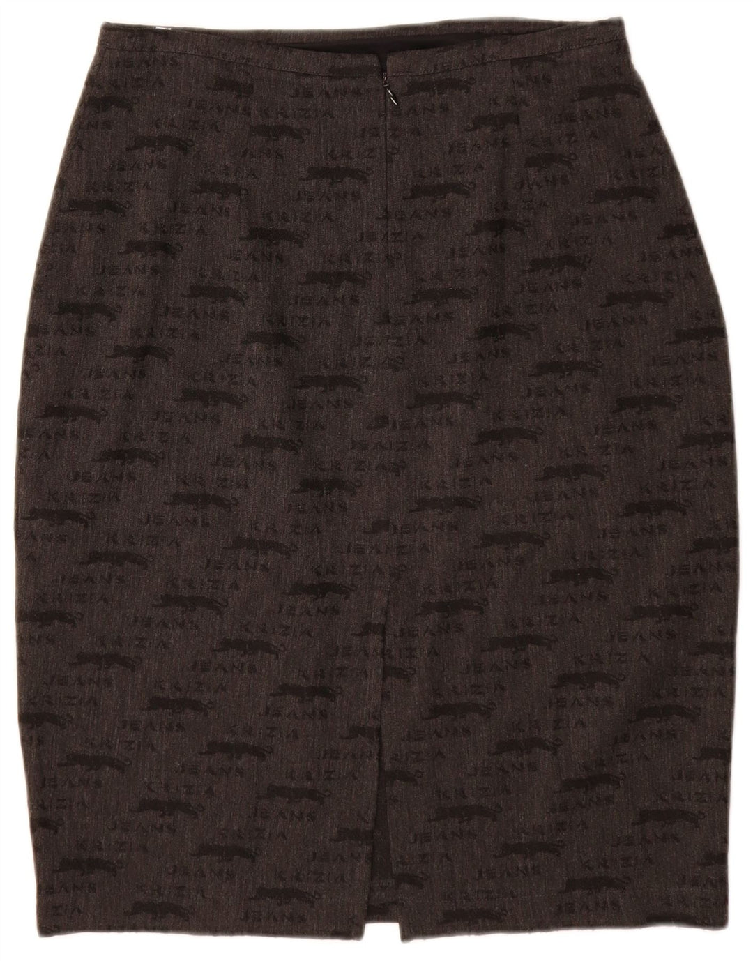 KRIZIA JEANS Γυναικεία γραφική Pencil Φούστα UK 12 Medium W28 Γκρι