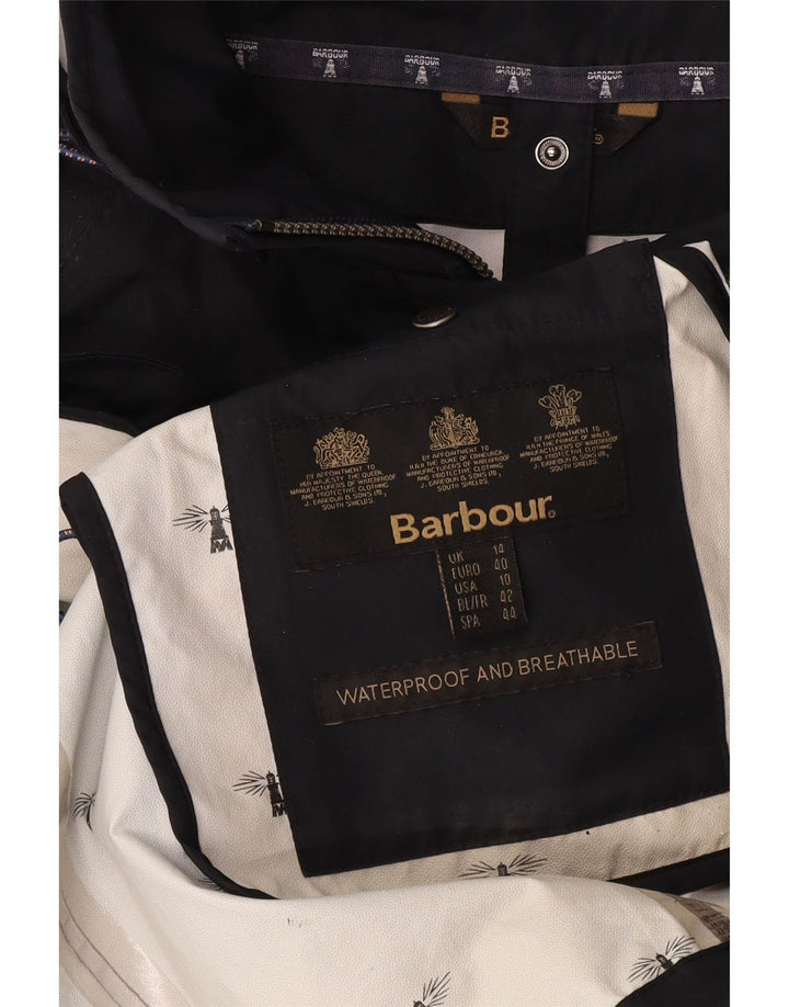 Barbour γυναικείο μπουφάν Parka με κουκούλα UK 14 Large Navy Blue Polyester