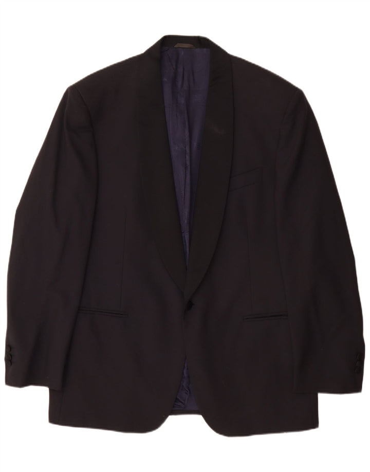 Ferre Ανδρικό μπουφάν σακάκι 1 κουμπιού IT 54 2XL Navy Blue Virgin Wool