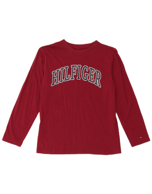 Tommy Hilfiger Boys Graphic Top μακρυμάνικο 12-13 ετών Medium Burgundy