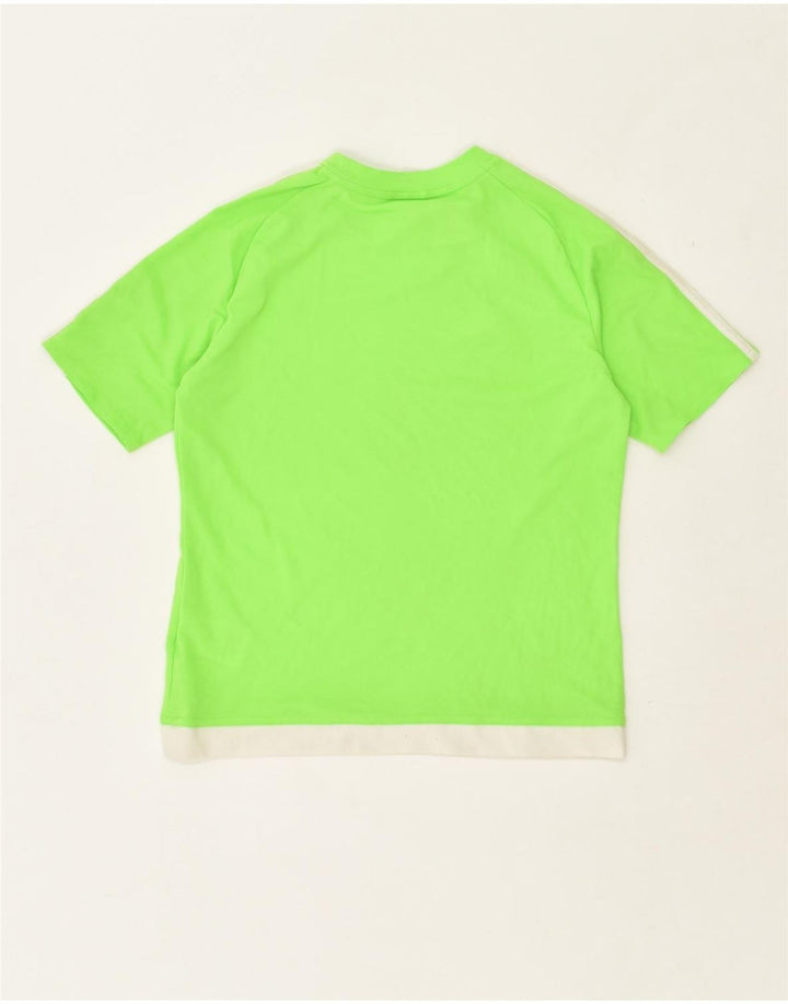 ADIDAS Boys T-Shirt Top 11-12 Years Green Polyester | Vintage Adidas | Thrift | Second-Hand Adidas | Used Clothing | Messina Hembry 
